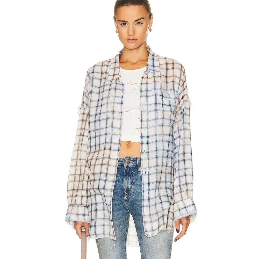 R13 Plaid Button Down Shirt - Size XS
